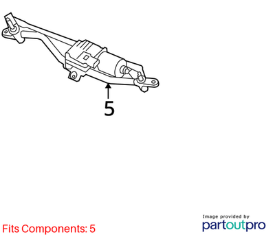 Audi A4 Wiper Motor 2.0L TFSI Automatic 8K1955023E