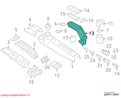 2010-2012 Mini Cooper R56 Centre Armrest Used OEM 51169241205