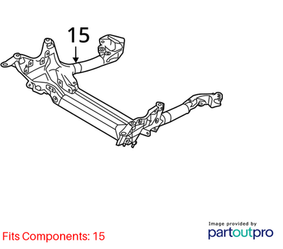 2012-2018 Audi A6 Suspension Subframe Used OEM 4G0399315L