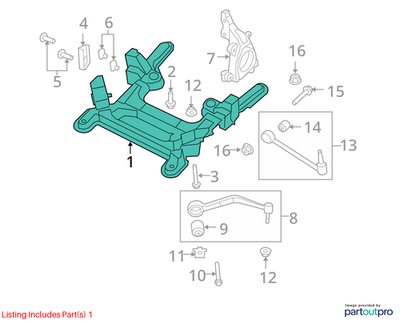 2009 Chevrolet Lumina Cradle Frame Drivetrain & Suspension (Used OEM 92221964