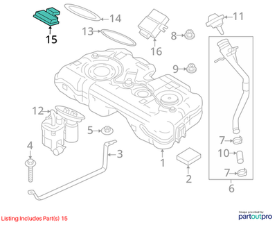 Mini Cooper 14-19 Fuel Leak Detection Module Temp Sensor 16137333588