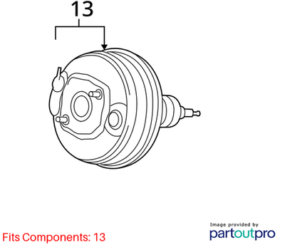 Audi 2009-2016 A4 Power Brake Booster 8K0612107C