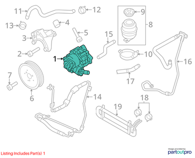 Audi 2009-2012 Q5 Power Steering Pump 8R0145154C