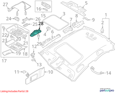 Audi 2013-2018 Audi S7 Dome Light 4G09471116PS