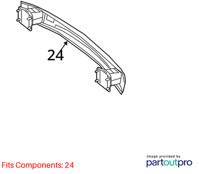 10-17 Mercedes-Bens C250 Rear Bumper Reinforcement Impact Bar 2076100114