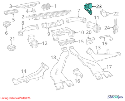 2011–2015 VW Jetta Ambient Air Quality Sensor Bracket Used OEM 1K0971939C