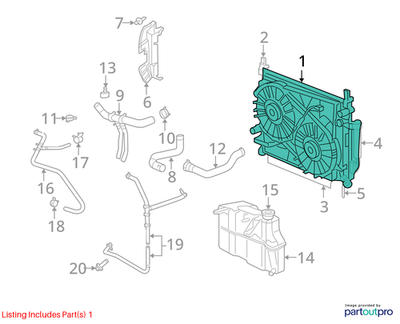 Dodge 2005-2008 Dodge Magnum Engine Cooling Radiator 5137691AA