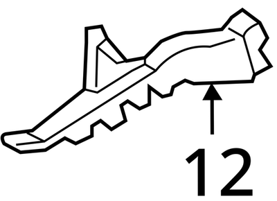 16-25 Audi Floor Duct OEM USE-4M1819151