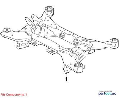 2018 Jaguar F-Pace Rear Subframe Cross-Member Used OEM T4A18057
