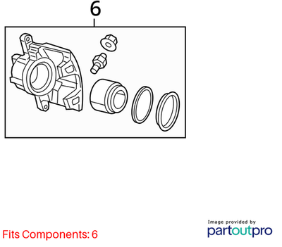 Jeep 2014-2023 Cherokee Disc Brake Caliper Assembly Right 68212010AA