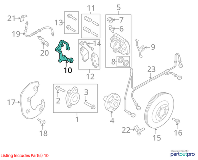 Audi Disc Brake Caliper Bracket 4G0615125A