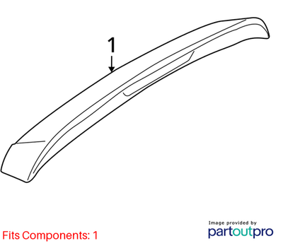 2007 Audi Q7 Rear Roof Tailgate Spoiler Used OEM 4L0827933GRU