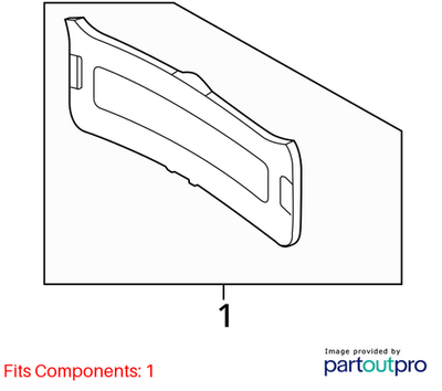 Volkswagen 2009-2018 Tiguan Liftgate Trim Lower 5N0867601B82V