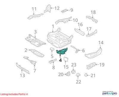 2011–2014 BMW 520i Seat Actuator Right Used OEM 52107058570