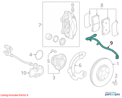 2018 Cadillac CTS Front Left Brake Hose Used OEM 84237991