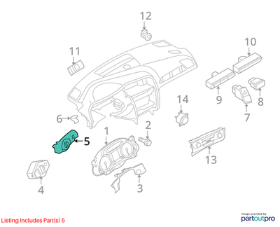Audi 2010-2016 Audi A4 Switch Bezel 8T1858341B1DH