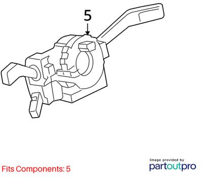 2012 Volkswagen CC Turn Signal / Combination Lever Used OEM 3C9953502B9B9