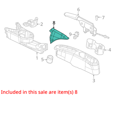 2012-2019 Fiat 500 Parking Brake Lever Boot 1RY47JD7AA