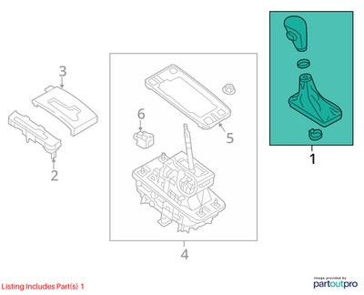 Audi 2012-2015 A6 Automatic Transmission Shift Lever Knob 4G1713139DNIJ