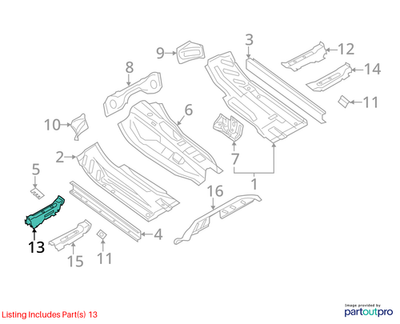 2012 Audi A4 Front Left Seat Track Support Bracket Used OEM 8K0803173A