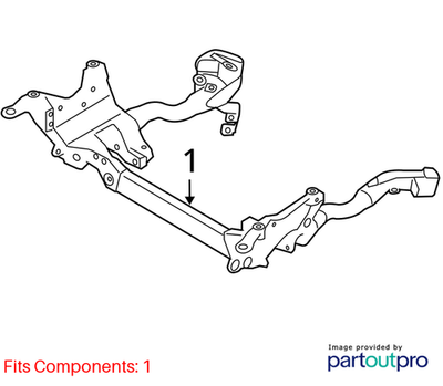 2009 Audi A4 Quattro Front Engine Cradle Subframe Used OEM 8T0399315H