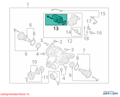 Audi 2010-2025 A4 Differential Lock Motor 0BF598080