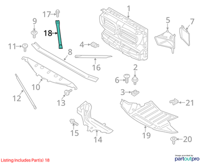 2011–2016 BMW 520i Rear Left Cross-Brace USED OEM 51717180315