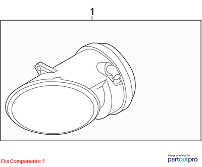 2010 Audi A4 Front Left Fog Light Used OEM 8T0941699E