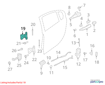 2009 Chevrolet Lumina S Rear Right Upper Door Hinge Used OEM 92262665