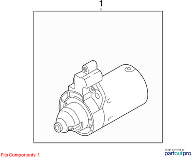 Audi A4 2.0L TFSI Starter Motor Automatic Transmission 06H911021E