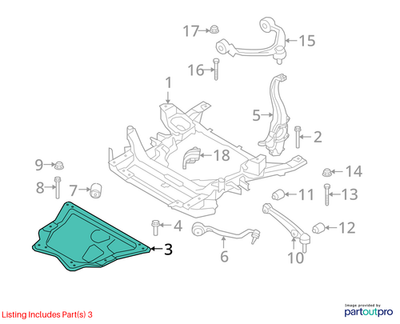 BMW 2015 X5 xDrive48i Structural Reinforcement Panel 31106786568