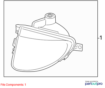 2011–2016 BMW 520i Front Left Fog Light with Glass Lens USED OEM 63177216887