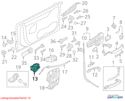 Audi 2016-2018 A7 Door Lock Latch Actuator 8J1837015F