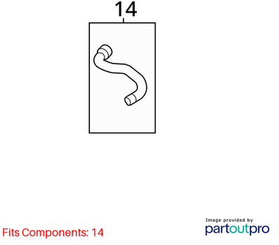 2012 Mini Cooper Countryman Radiator Coolant Hose Used OEM 17129802098