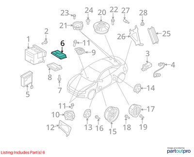 2007-2009 Audi Q7 Radio Control Unit 4E0910593N