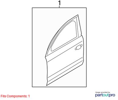 2012 Audi A8 Quattro Front Left Door Shell Used OEM 4H0831051B