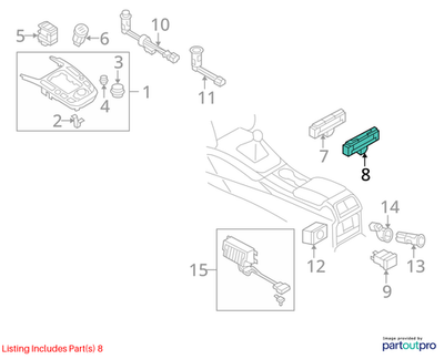 Audi 2013-2016 Audi A4 Traction Control Switch 8K0959673MV10