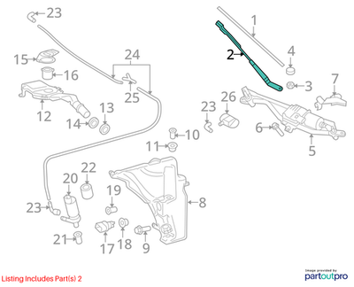 Audi A4 Wiper Arm 2.0L TFSI Automatic Transmission 8K1955407A1P9
