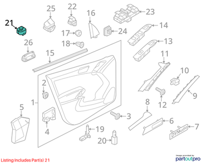 Volkswagen 2026 Volkswagen Tiguan Door Mirror Switch 1K0959565JREH