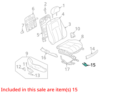 2007-2015 Infiniti G37 Cover-Seat Slide 87508JK000