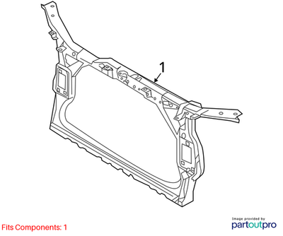 2013 Audi Q5 Radiator Support Panel Used OEM 8R0805594D