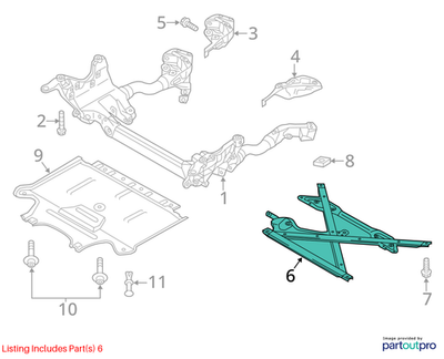 Audi 2009-2012 Audi A4 Brace Lower 8T1399345J