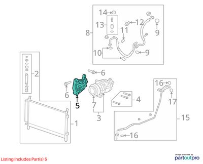 Chevrolet Camaro A/C Compressor Bracket 3.6L V6 Auto 92068682
