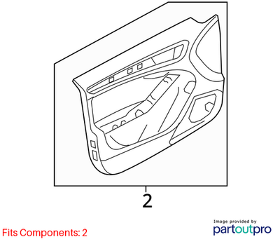 Audi 2013-2016 A4 Door Interior Trim Panel 8K0867104AHAQI