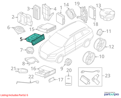 2012 Audi Q5 Radio Module Interface Used OEM 8R1035746C