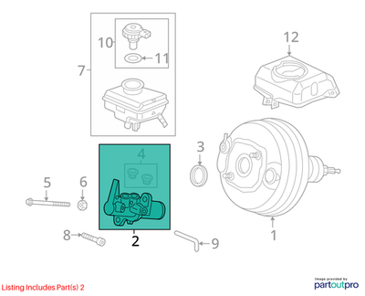 Audi 2012-2018 A6 Brake Master Cylinder 4G1611021C
