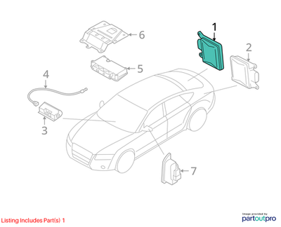 Audi 2016-2018 A7 Lane Departure Warning Module 4G0907568J