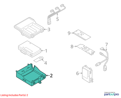 2012 Audi A4 Bluetooth Module Housing Used OEM 8T0035619
