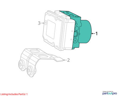Jeep 2014-2016 Cherokee Anti-Lock Brake Control Module 68225335AD