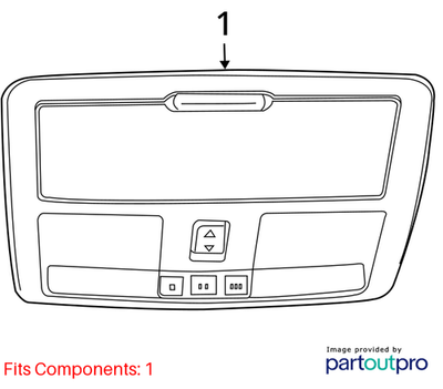 2006-2010 Dodge Charger Overhead Console used OEM 1AR29BD1AB
